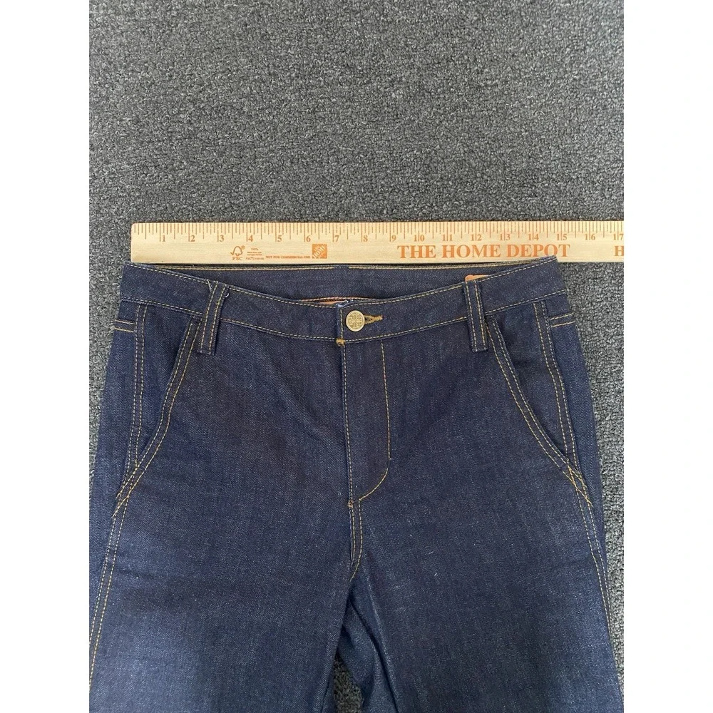 Tory Burch‎ High Waisted Flare Blue Jeans Womens 27x34 Indigo Designer Boho Prep